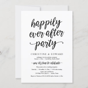 Wedding Elopement, Happily Ever After Party Invitation