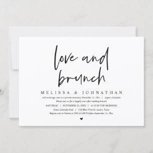 Wedding Elopement, Love and Brunch Invitation
