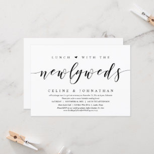 Wedding Elopement, Lunch With Newlyweds Invitation