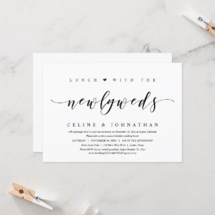 Wedding Elopement, Lunch With Newlyweds Invitation