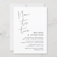 Wedding Elopement, Now it's time Invitation
