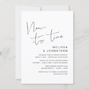 Wedding Elopement, Now it's time Invitation