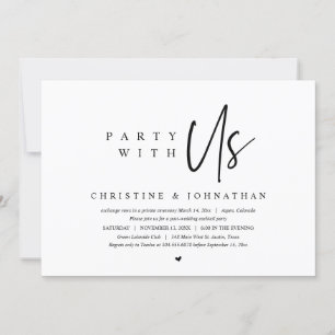 Wedding Elopement, Party with us Invitation