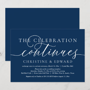 Wedding Elopement, The Celebration Continues Invitation