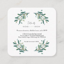 Wedding Enclosure Card Watercolor Olive