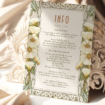 Wedding Enclosure INFO Vintage Art Nouveau Mucha Invitation<br><div class="desc">Art Nouveau Vintage wedding INFO card by Alphonse Mucha in a floral, romantic, and whimsical design. Victorian flourishes complement classic art deco fonts. Please enter your custom information, and you're done. If you wish to change the design further, click the blue "Customise It" button. Thank you so much for considering...</div>