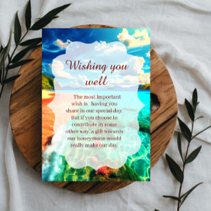 Wedding Enclosure Tropicial Beach Card Insert