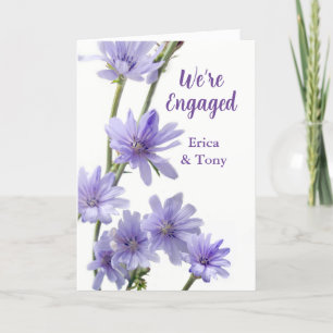 Wedding Engagement Announcement Chicory Flowers