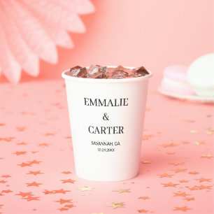 Wedding Engagement Bridal Shower Party Supplies  Paper Cups