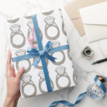 Wedding Engagement Bride Diamond Ring Bling Wrapping Paper<br><div class="desc">Features an original marker illustration of a sparkling diamond ring. Perfect for engagements,  weddings,  bridal showers,  bachelorette parties and more! 

Designer is available to create and upload custom designs to match the colours and themes of your wedding--click "Ask this Designer" to begin the design process!</div>