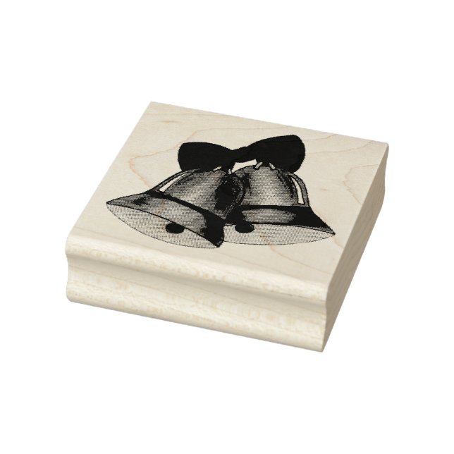 Wedding Engagement Christmas Silver Bells Chimes Rubber Stamp (Stamp)