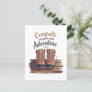 Wedding Engagement Congrats On Your New Adventure Postcard
