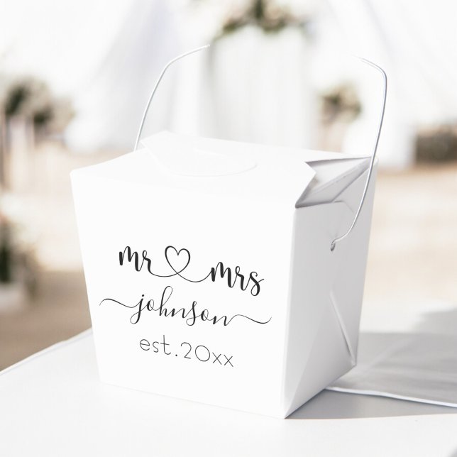 Wedding Engagement Heart Mr Mrs Personalised Name  Favour Box (Creator Uploaded)