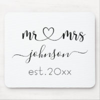 Wedding Engagement Heart Mr Mrs Personalised Name