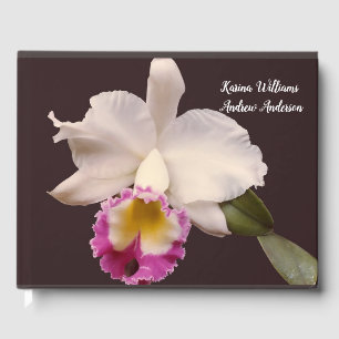 Wedding Engagement Orchid Guest Book