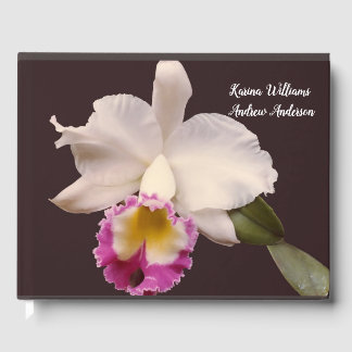 Wedding Engagement Orchid Guest Book