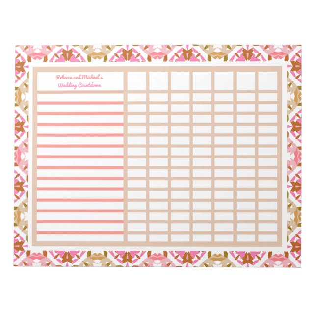 Wedding Engagement Organiser Tracker Planner Notes (Front)