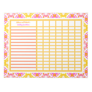 Wedding Engagement Organiser Tracker Planner Notes