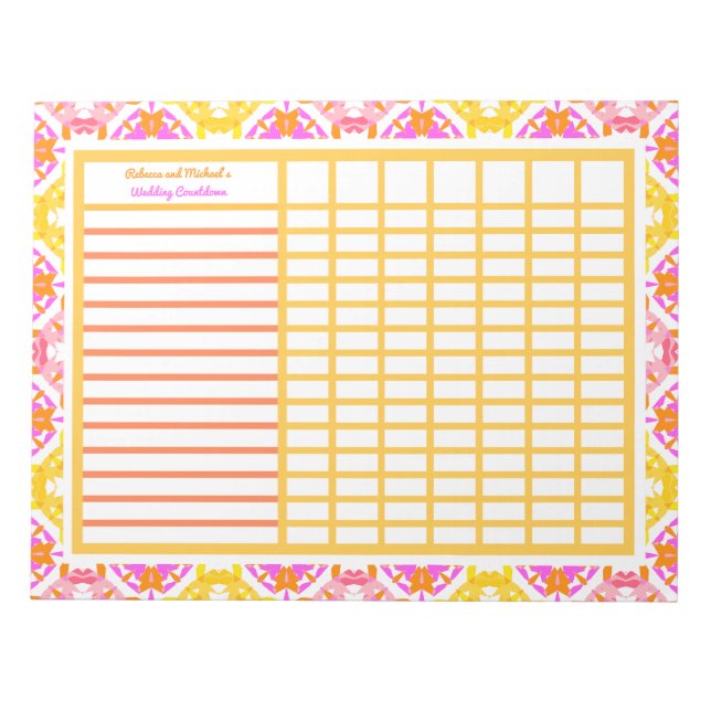 Wedding Engagement Organiser Tracker Planner Notes (Front)