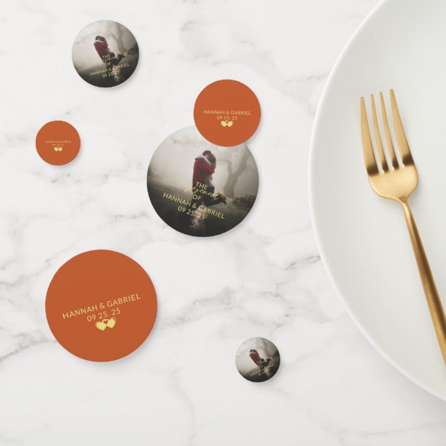 Wedding Engagement Party Add Photo Confetti (Group)