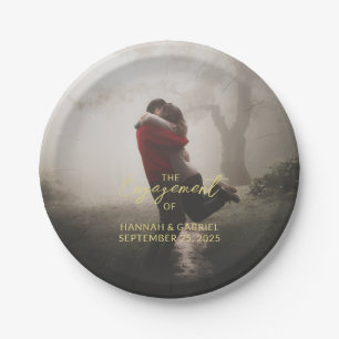 Wedding Engagement Party Add Photo Paper Plate