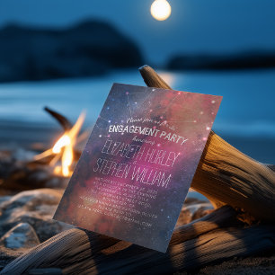 Wedding Engagement Party Galaxy Star Constellation Invitation