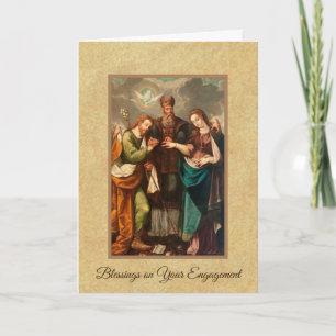 WEDDING ENGAGEMENT VIRGIN MARY ST. JOSEPH CARD
