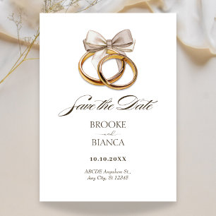 Wedding engagent ring couple simple save the date