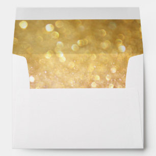 Wedding Envelope for Bokeh Movie Ticket Style Gold