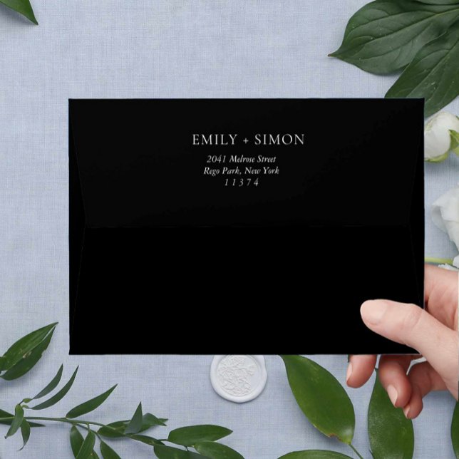 Wedding Envelope Grey Watercolor Liner Elegant (Creator Uploaded)