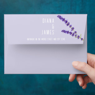 Wedding Envelope in lavender colour