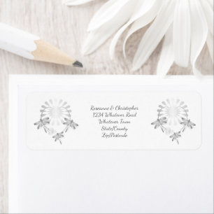 Wedding Envelope Return Address Label Dragonflies