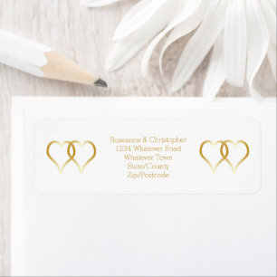 Wedding Envelope Return Address Label Hearts