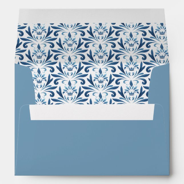 Wedding Envelopes Elegant Dusty Blue (Back (Bottom))