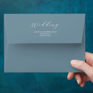 Wedding Envelopes Elegant Dusty Blue