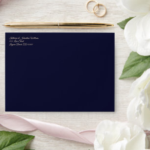 Wedding Envelopes-Modern Abstract Blue Purple Gold Envelope