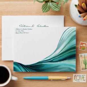 Wedding Envelopes-Modern Emerald Green- Envelope