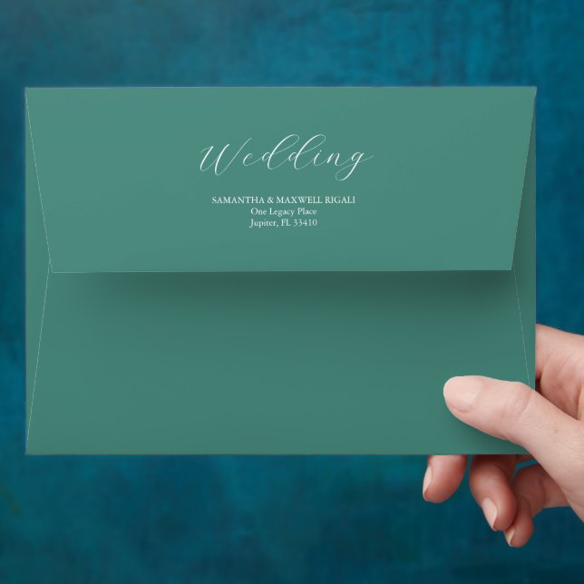 Wedding Envelopes Tropical Green (Hand)