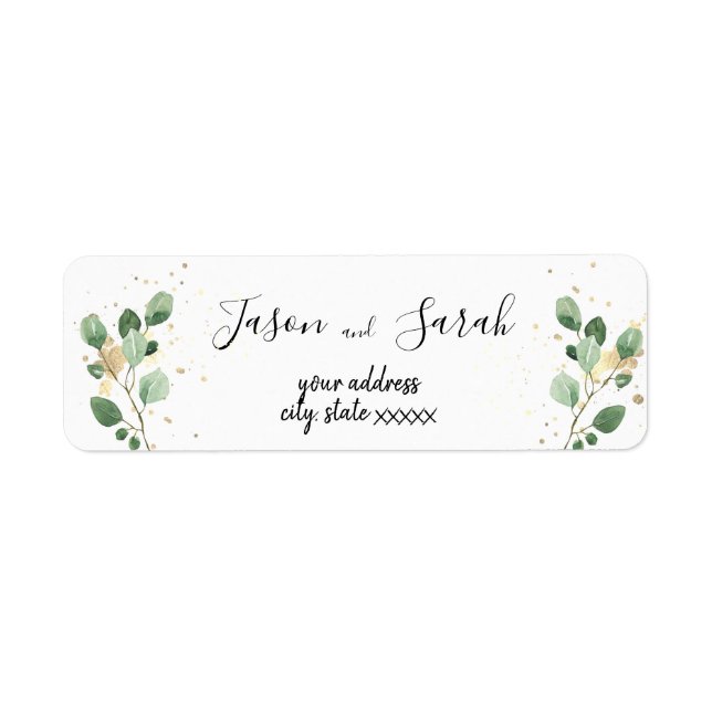 • wedding eucalyptus and gold splash (Front)