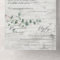 Wedding Eucalyptus botanical modern invite + rsvp