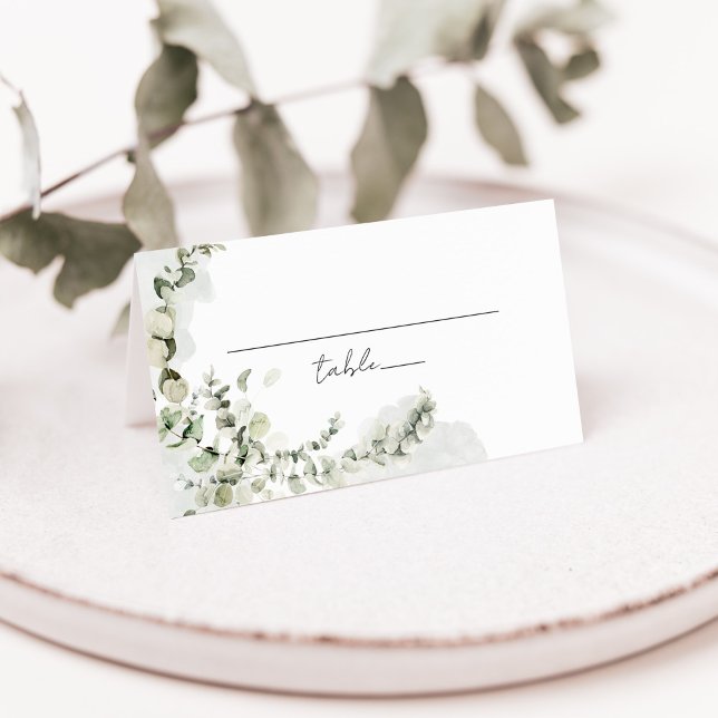 Wedding Eucalyptus Greenery Elegant Place Card (Creator Uploaded)