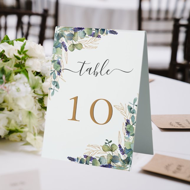 Wedding eucalyptus greenery elegant table number (Creator Uploaded)