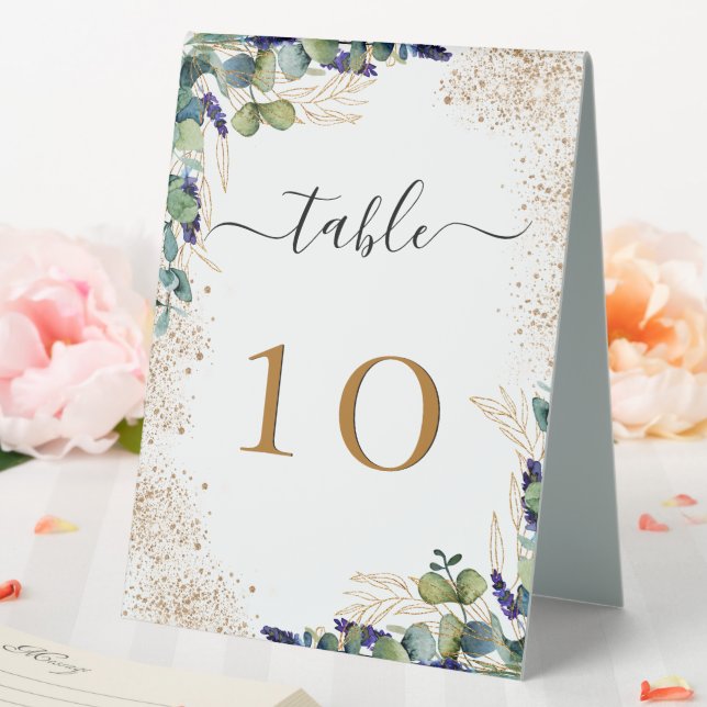 Wedding eucalyptus greenery elegant table number (In SItu (Wedding))