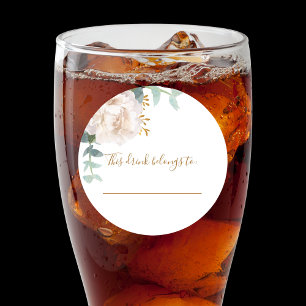 Wedding eucalyptus this drink belongs to  classic round sticker