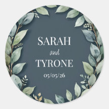 WEDDING EUCALYPTUS WREATH custom text 