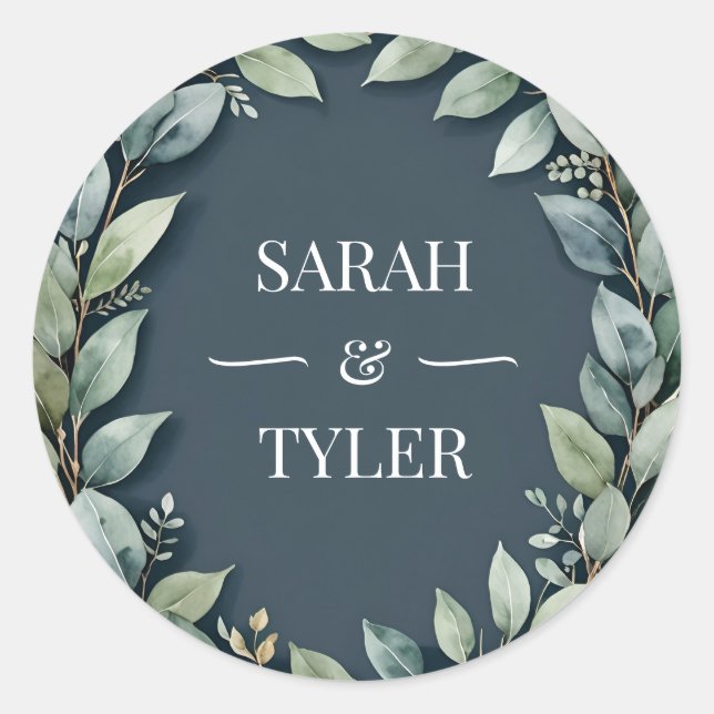 WEDDING EUCALYPTUS WREATH Sticker (Front)