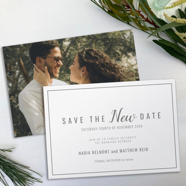 Wedding event change save the new date grey white (Creator Uploaded)