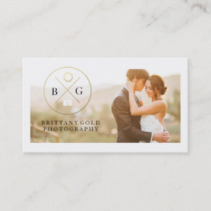 Wedding Event Photography Business Card Black Gold