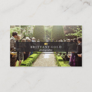 Wedding Event Photography Business Card Black Gold