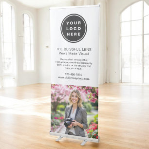 Wedding Event Photography Business Logo Photo Retractable Banner